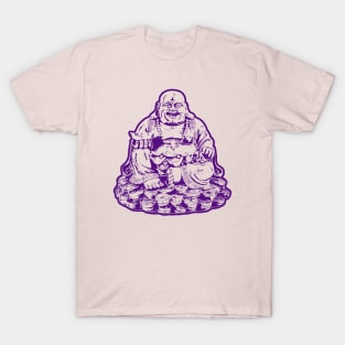 Buddhist Art Dark Purple Color T-Shirt